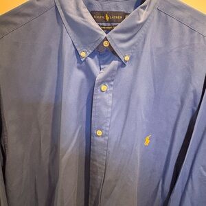 Ralph Lauren Men's Casual Blue Button-Down Shirt